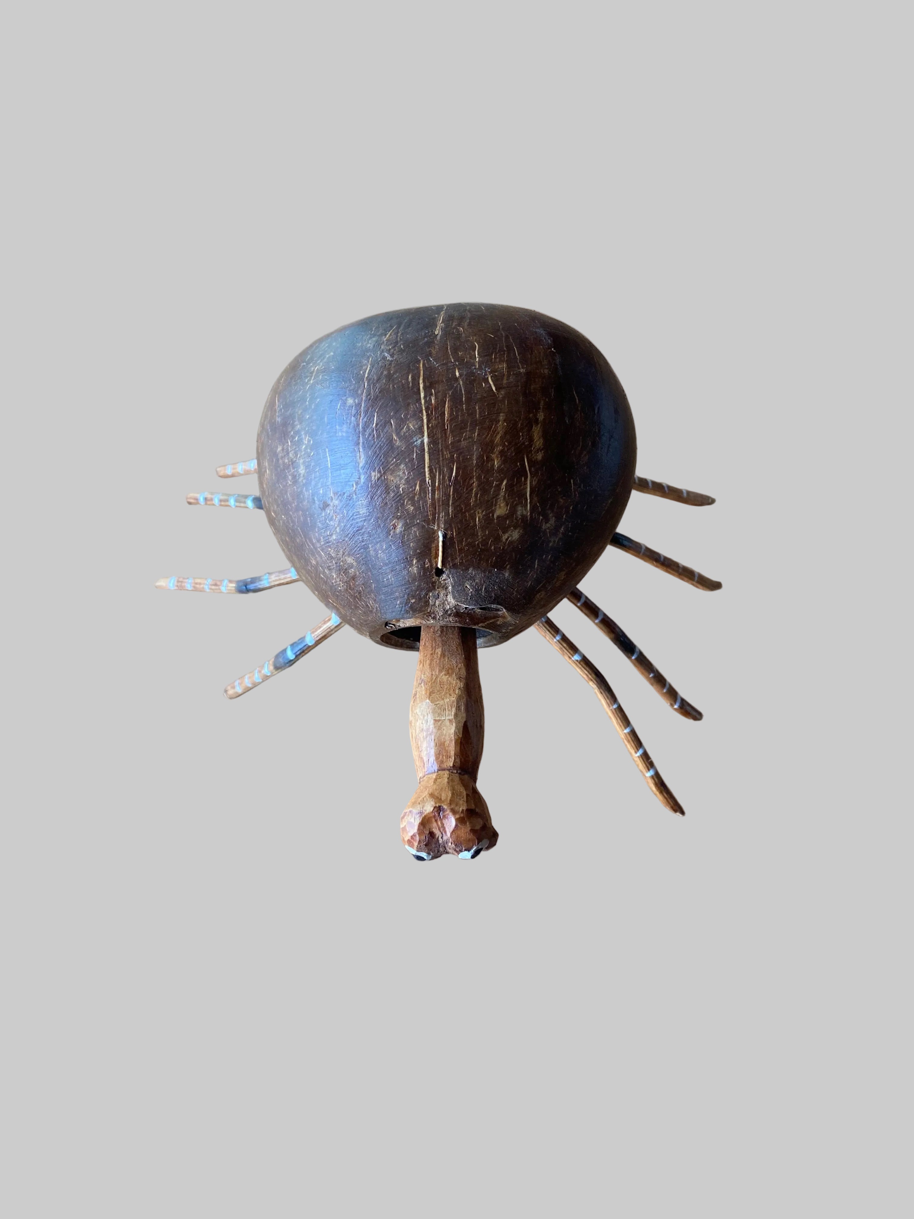 Araña de madera y coco