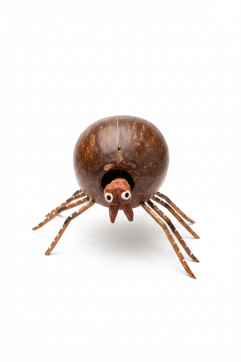 Araña de madera y coco