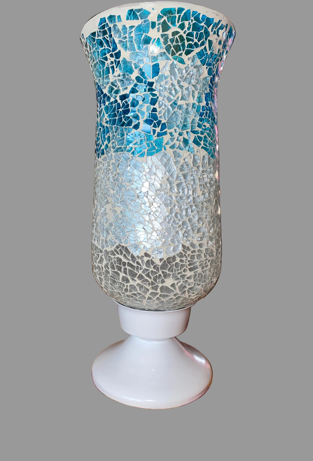 Jarrón / porta velas de mosaico