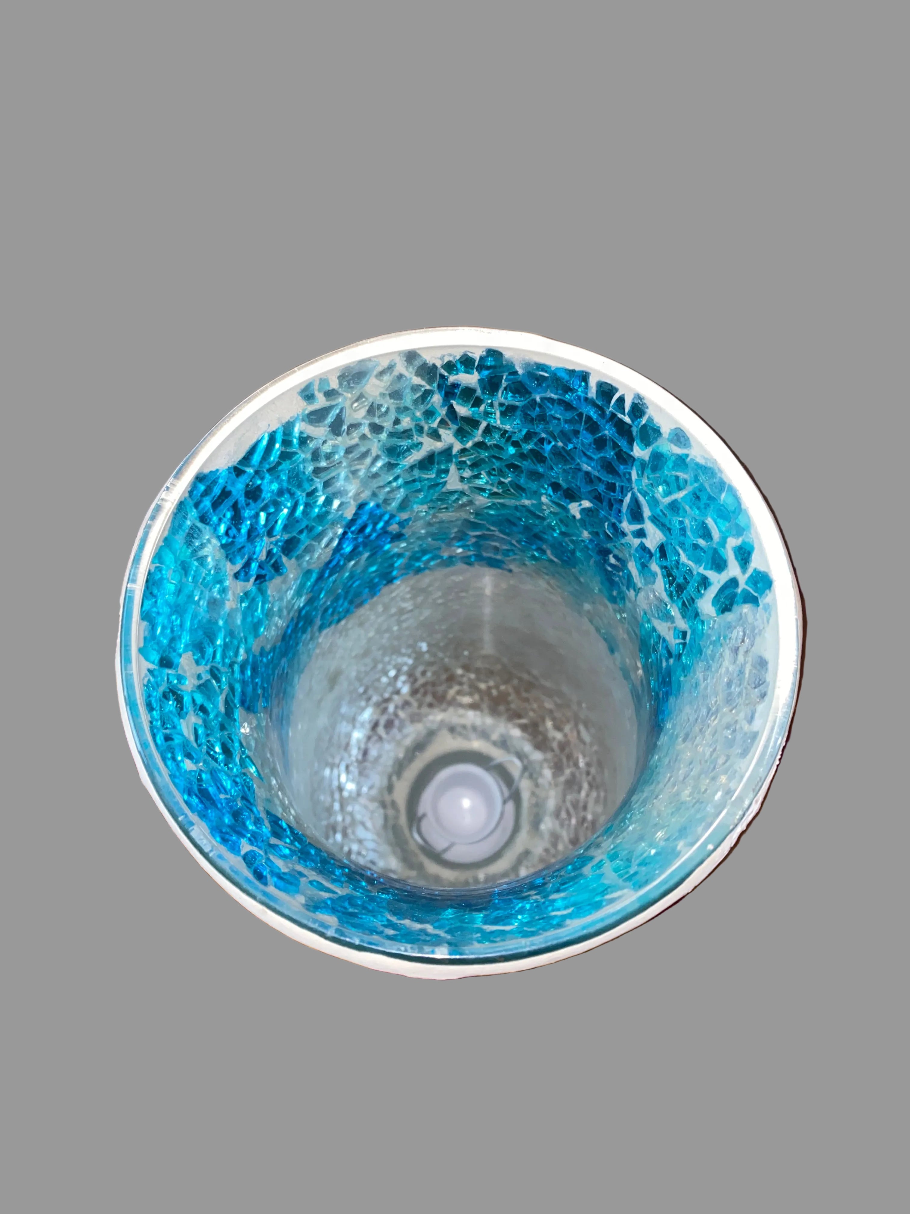 Jarrón / porta velas de mosaico